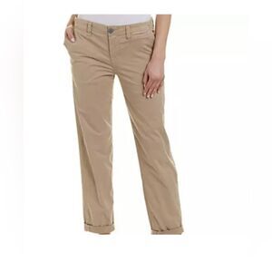 J Brand Womens Chino Inez Trousers Straight Parchment Beige Size 24 NWT